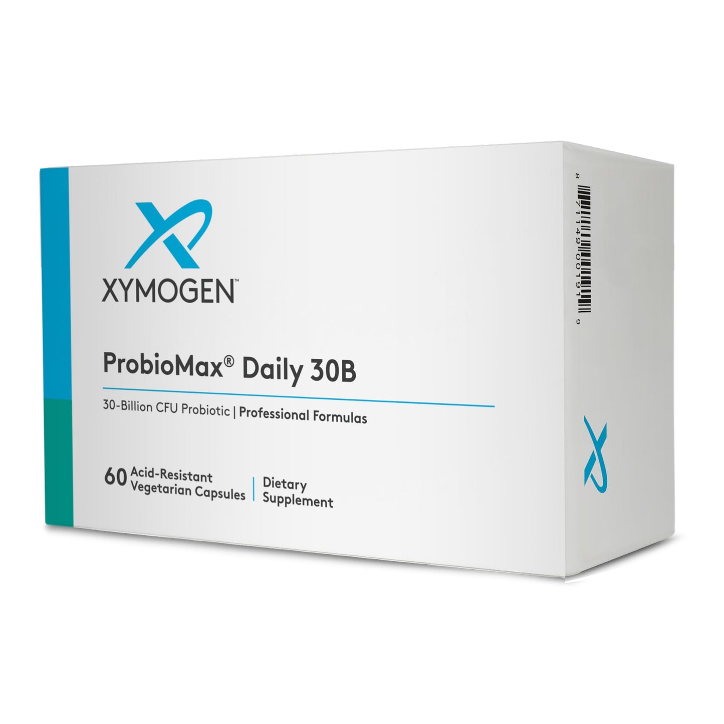 XYMOGEN ProbioMax Daily 30B - Probiotics for Digestive Health Support - Lactobacillus Acidophilus & Bifidobacterium Lactis HN019 - Vegetarian, Gluten-Free & Non-GMO - 60 Capsules
