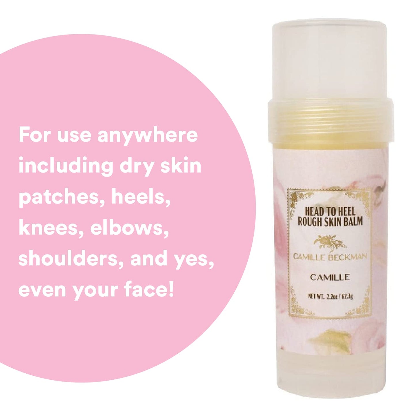 Camille Beckman Head to Heel Rough Skin Balm, Signature Camille, 2.2 Ounce