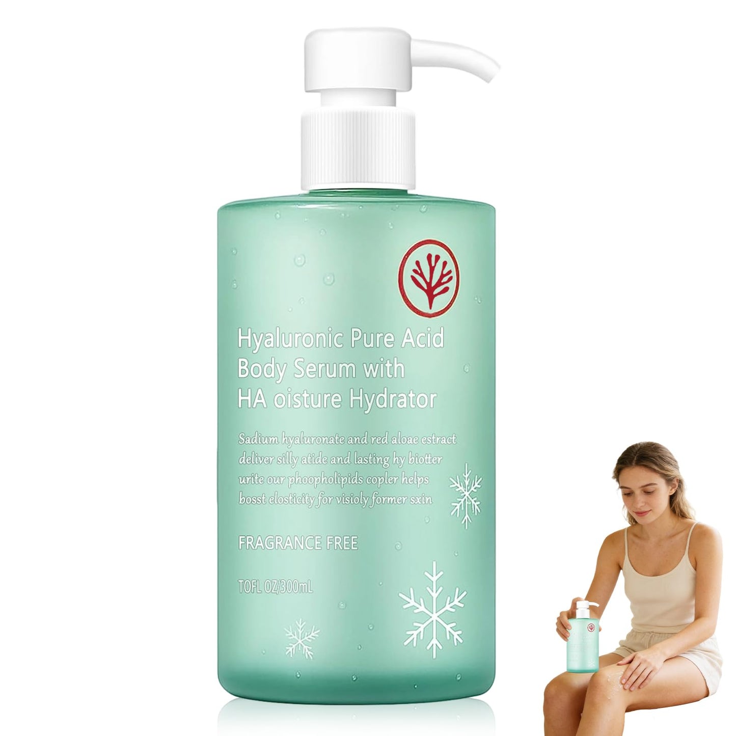 Ha Hyaluronic Acid Body Serum,Body Hydrator Hyaluronic Acid Body Serum,Acido Hialuronico Bodys Serums,Lightweight Fast-Absorbing Body Care For Deep Hydration & Silky(300ML)