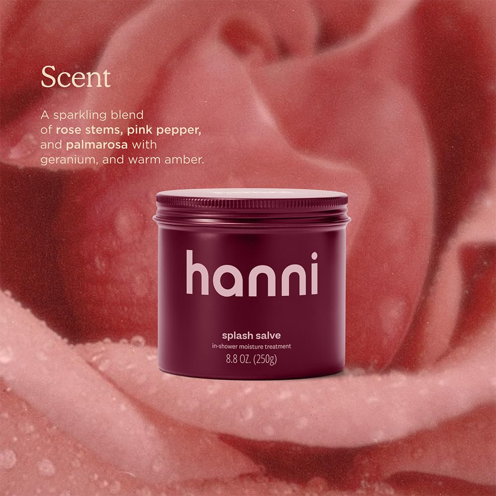 HANNI Splash Salve In-Shower Moisture Treatment for Dry Skin, Hydrating Body Moisturizer with Shea Butter, Coconut Oil & Jojoba, 250 mL / 8.8 oz (Pack of 2)