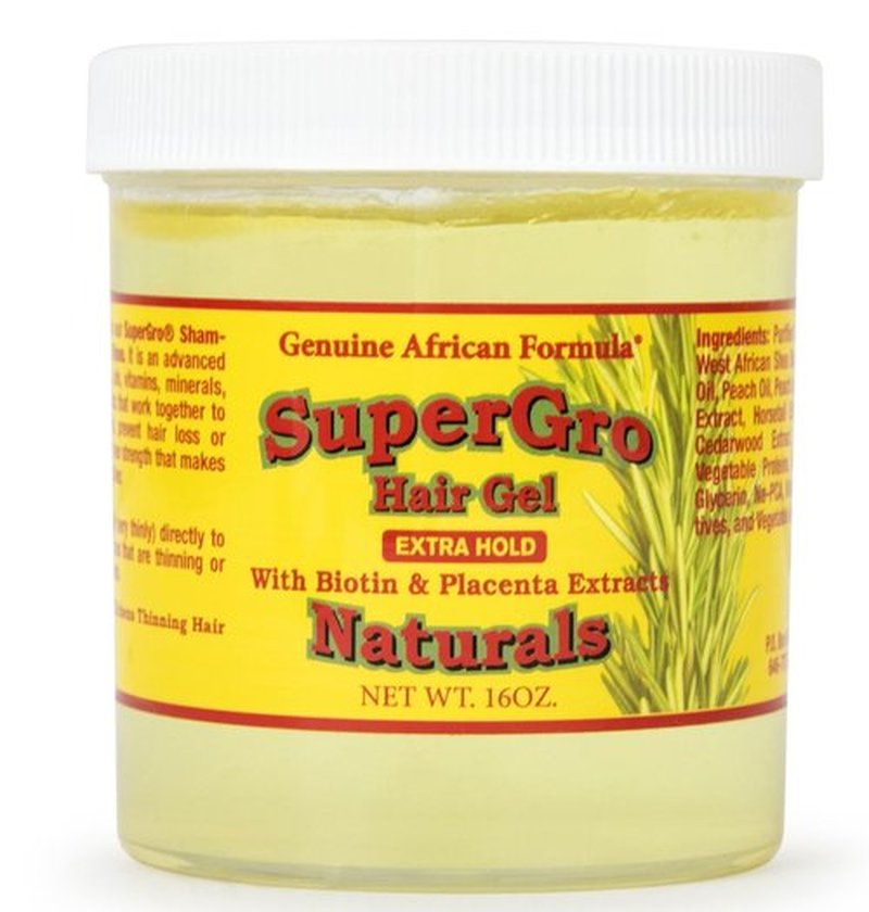 ILIOS African Formulas SuperGrow Hair Gel with Extra Hold - For Breading, Locking, Twisting - Natural Gel for Nourishing, Shining for Silky, Wavy, Coily, Frizzy Hair - 4 oz Packaging.