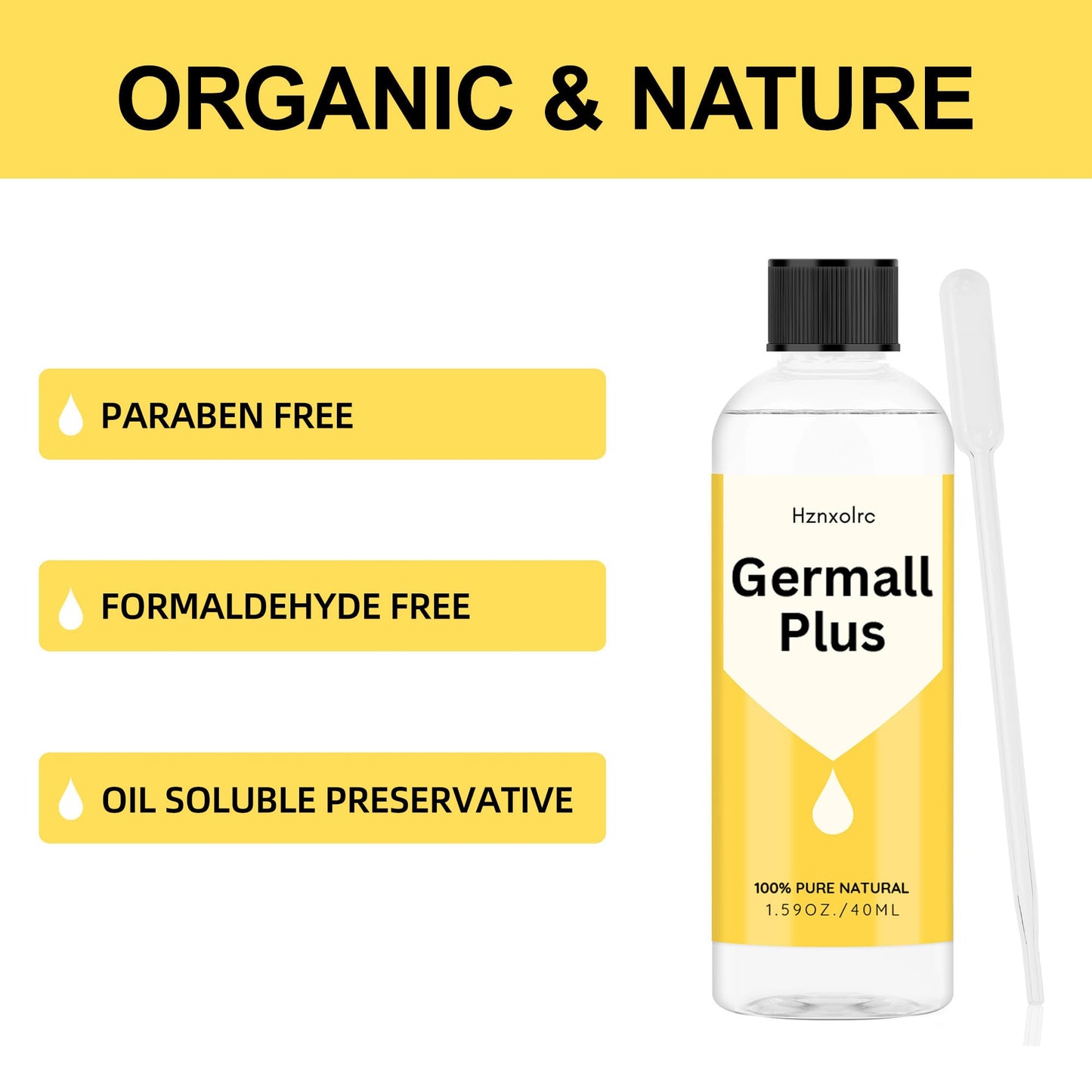 11 oz Liquid Germall Plus Preservative, Oil Soluble Natural Preservative, Germall Plus Suitable for Making Soap, Conditioners, Lotion, Creams and More