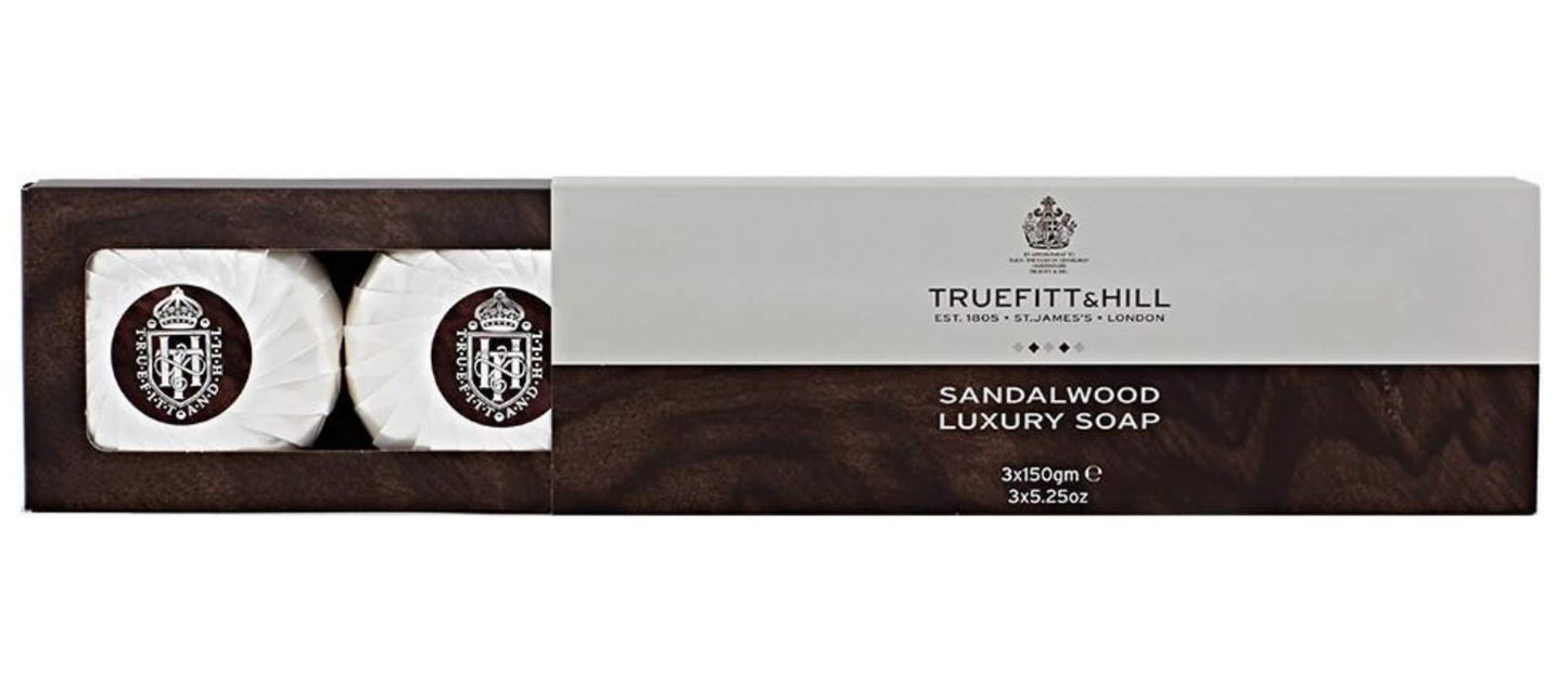 Truefitt & Hill Sandalwood Luxury Soap (Triple) 3x150g/5.25oz