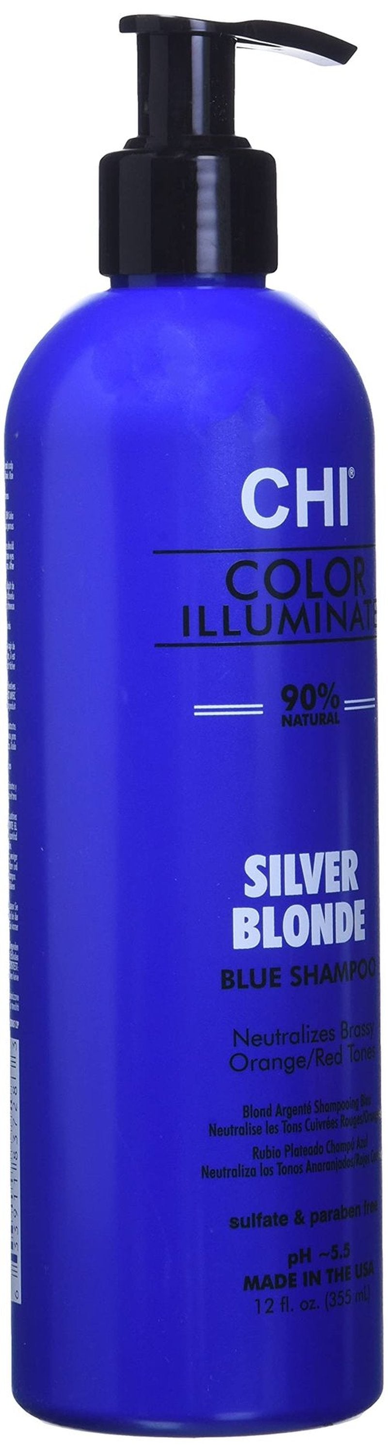 CHI Color Illuminate Shampoo, Provides Balanced Color Replenishment Between Salon Services, Sulfate, Paraben, & Cruelty-Free, Silver Blonde, 12 Oz
