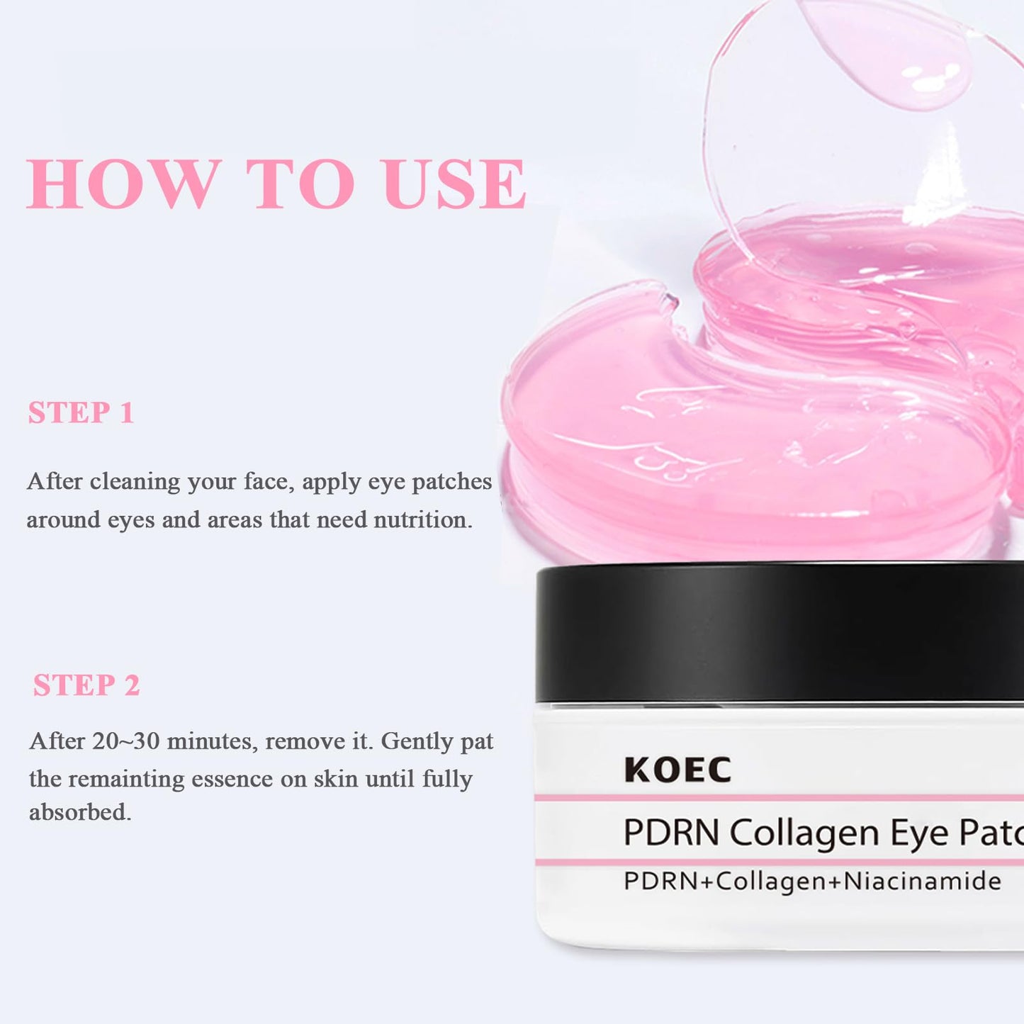 SHEEYOON Collagen Eye Patch 30 Pairs, Under Eye Patches with PDRN, Collagen & Niacinamide, for Puffy Eyes Dark Circles and Fine Lines Smoothing Skin Treatment