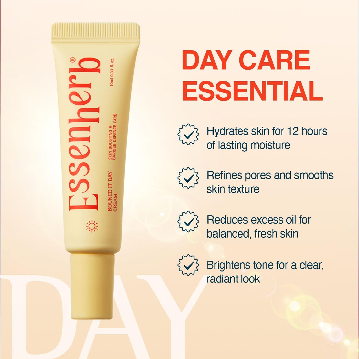 ESSENHERB Day to Night Routine Program Mini – Bounce It Day Cream & Float It Night Cream | Soybean Extract, Retinol & Ceramide for Glass Skin | Trial & Travel Size Korean Skincare Set (0.33 fl oz EA)