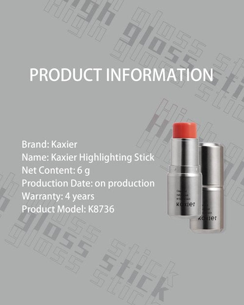 Kaxier Water Glow Highlighter Makeup, Highlighter Stick for Face Makeup, Korean Makeup, Smooth & Lightweigh (04#, 0.21 oz (6g))