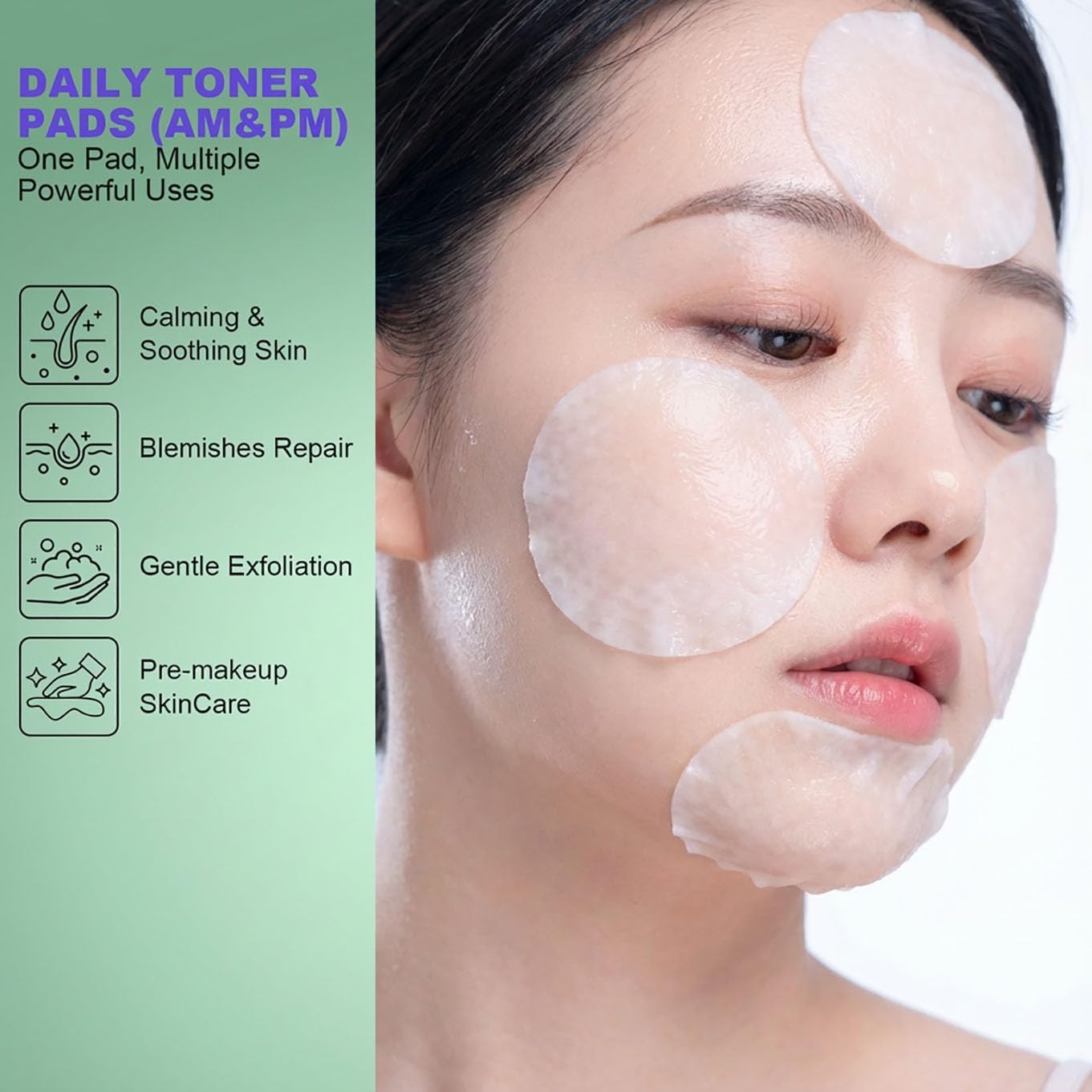 Madecassoside Toner Pads, Mild Exfoliating Pads, Calming Blemish Face Pad -Centella, Niacinamide, BHA Salicylic Acid for Soothe, Uneven Skin Tone, Dark Spots, Skincare 125 Pad Mothers Day Gifts