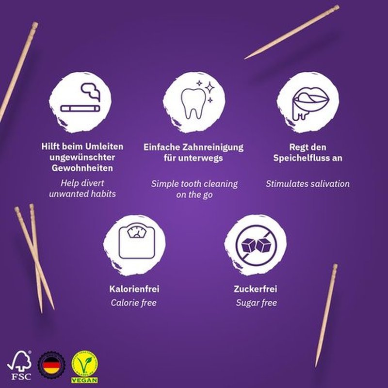 Wonder Toothpicks with Flavor - 200x flavored toothpicks Individually Packed in 8 Refreshing Varieties - Gentle Oral Hygiene - Fresh Breath - Individually Packed Toothpicks with Flavor