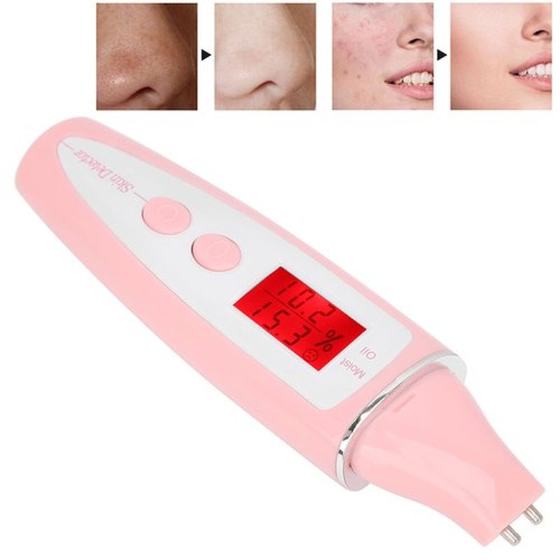 Facial Skin Tester High Sensitive LCD Digital Skin Analyzer Water Oil Analyzer with Digital LCD Display Water Oil Monitor for Skin Care for Traveling,Home,Beauty Salon(01)