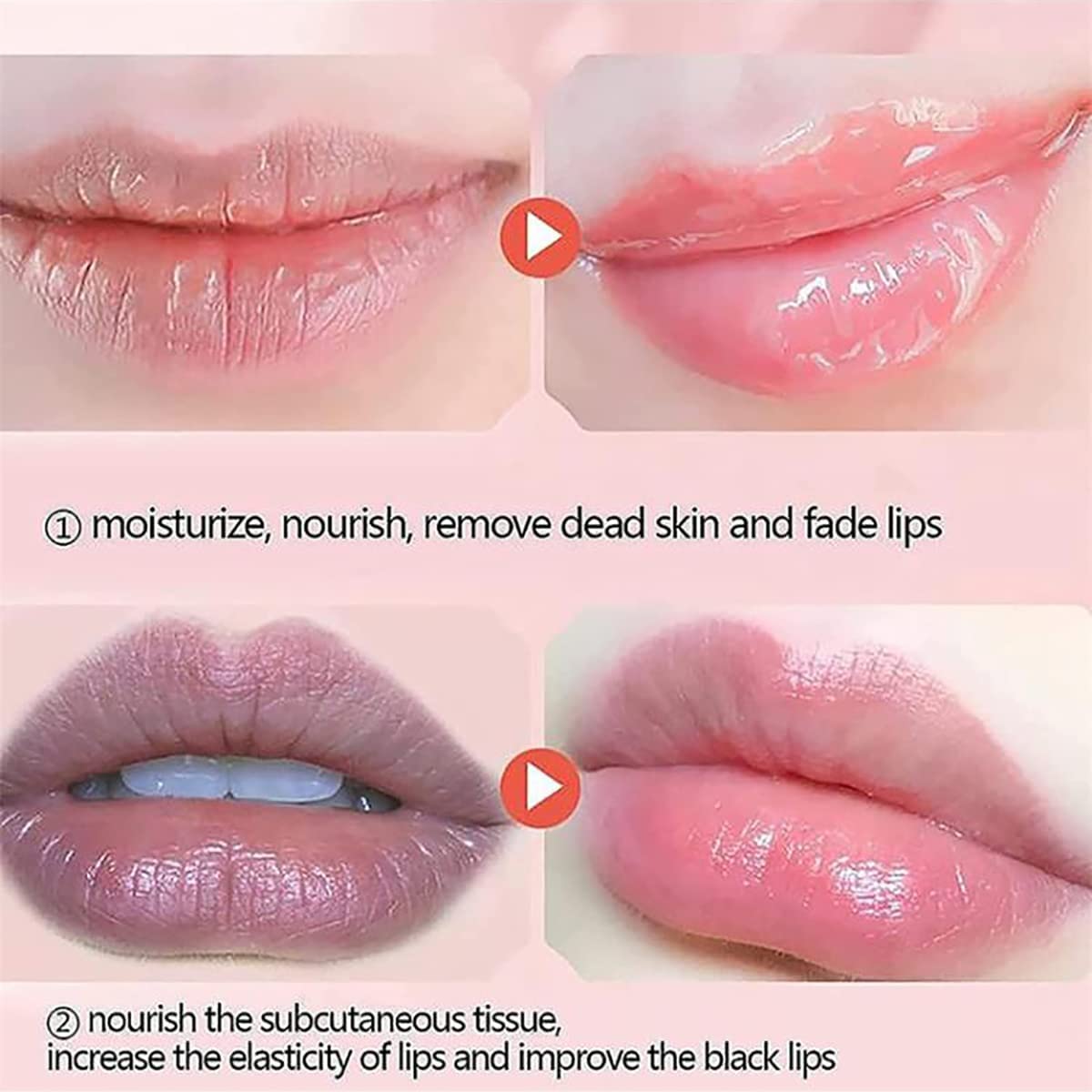 FYEBOO Fruit Lip Mask Set with Honey & Vitamin E, Moisturizing Overnight Treatment, Effective Reduces Lip Lines Prevention Dry and Cracked (6 Flavors)