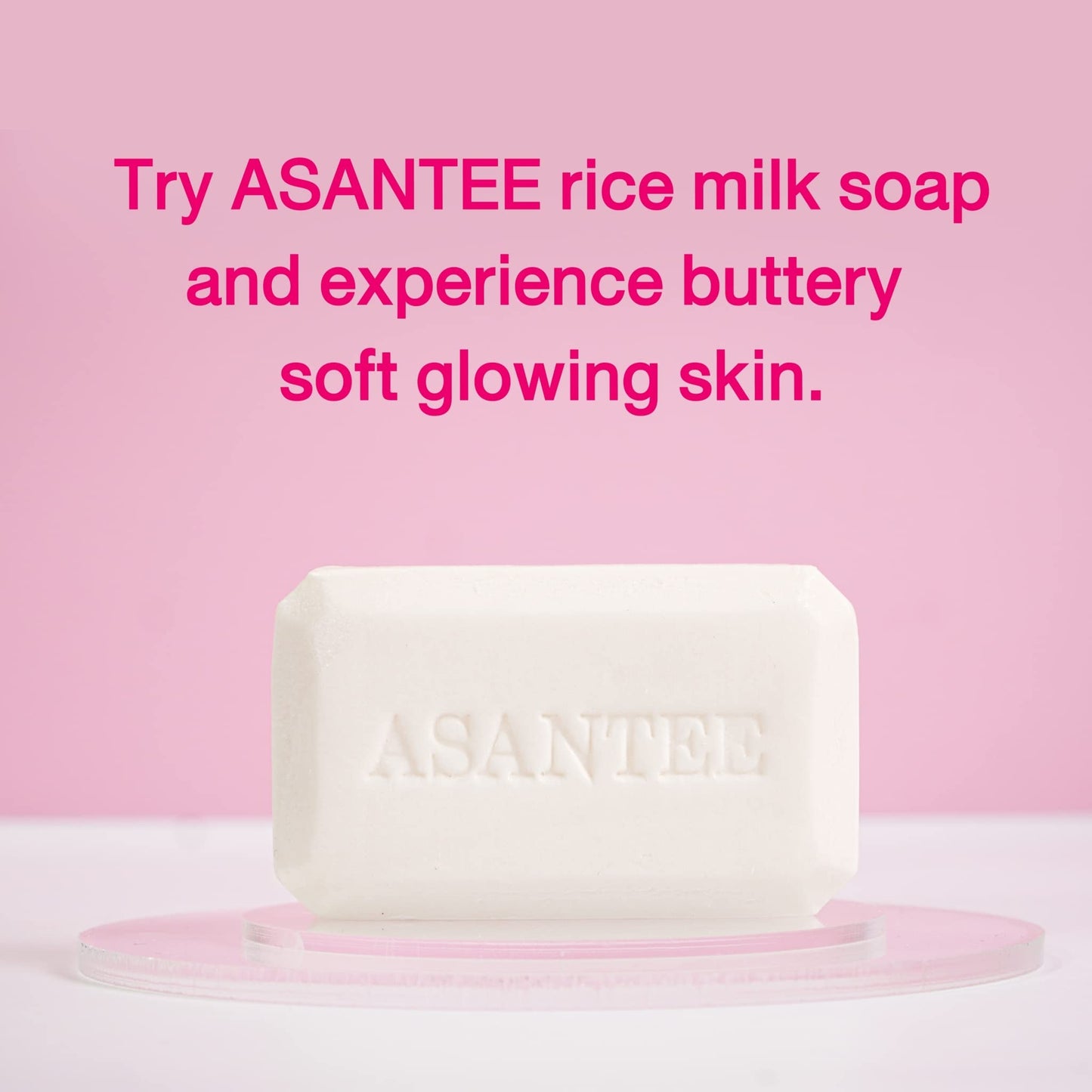 ASANTEE Rice Milk with Collagen and Honey Soap - Luxurious Body Soap for Soft, Clear, and Radiant Skin - Scent Long-Lasting (Pack of 6)