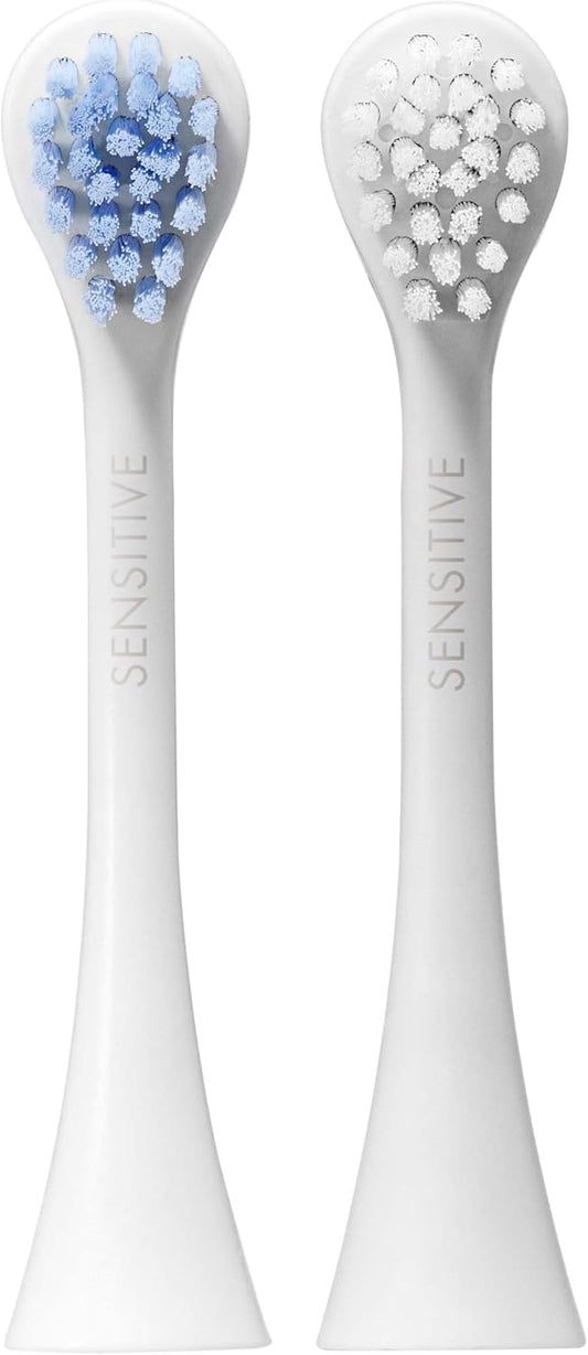 Curaprox Hydrosonic Brush Heads Sensitive Duo – for Gentle Gum Care & Daily Cleaning | Sonic Toothbrush Replacement Heads, 2-Pack | Swiss Made