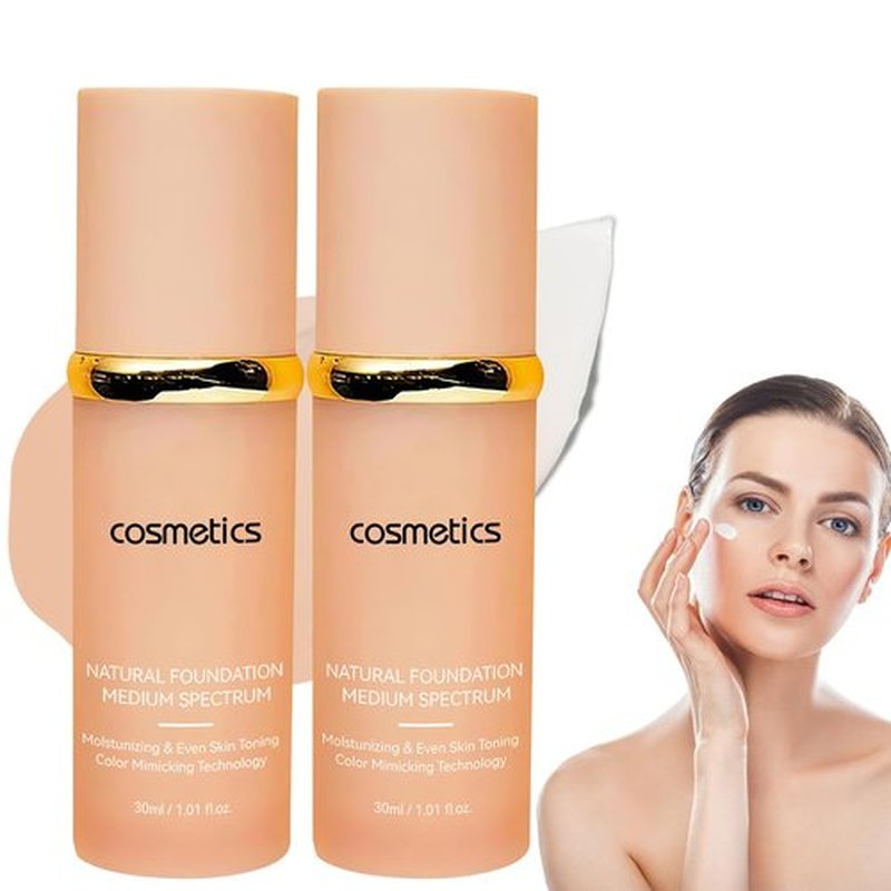 Match Cosmetics Foundation,Match Foundation 4 in 1,Foundation 4 in 1 - Medium Spectrum,Ultrablend 4 in 1 Foundation,4 in 1 Foundation Liquid with Spf 50,4 in 1 Concealer,Longwearing Waterproof (2PCS)