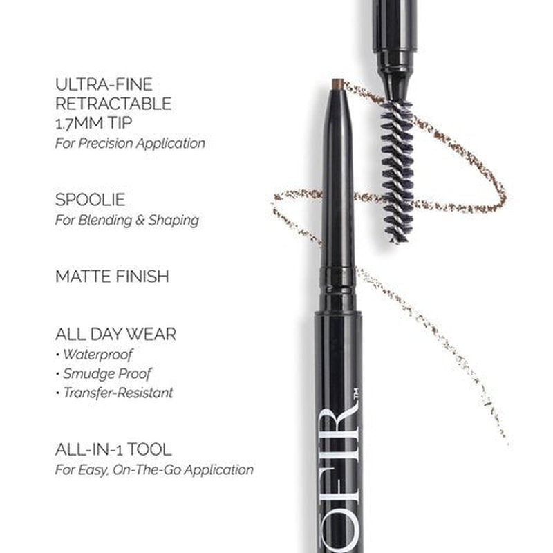OFIR Brow Trace Precision Brow liner | Waterproof Brow Pencil with Ultra-Fine 1.7mm Tip | Long-Lasting, Blendable, Soft Matte Finish | Latte - Auburn, 0.003 OZ