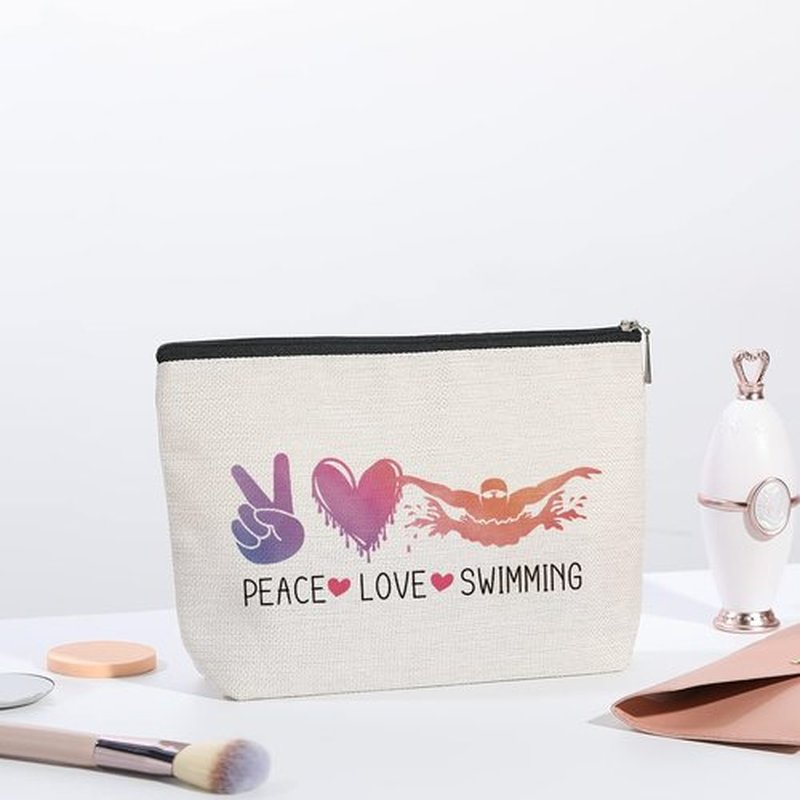 kdxpbpz Swimming Bag Funny Swimming Gifts for Swimming Team Gifts Swim Coach Gifts, Swim Teacher Gifts, Swimming Coach Makeup Bag Thank You Birthday Gifts for Women Her Female Swimmer