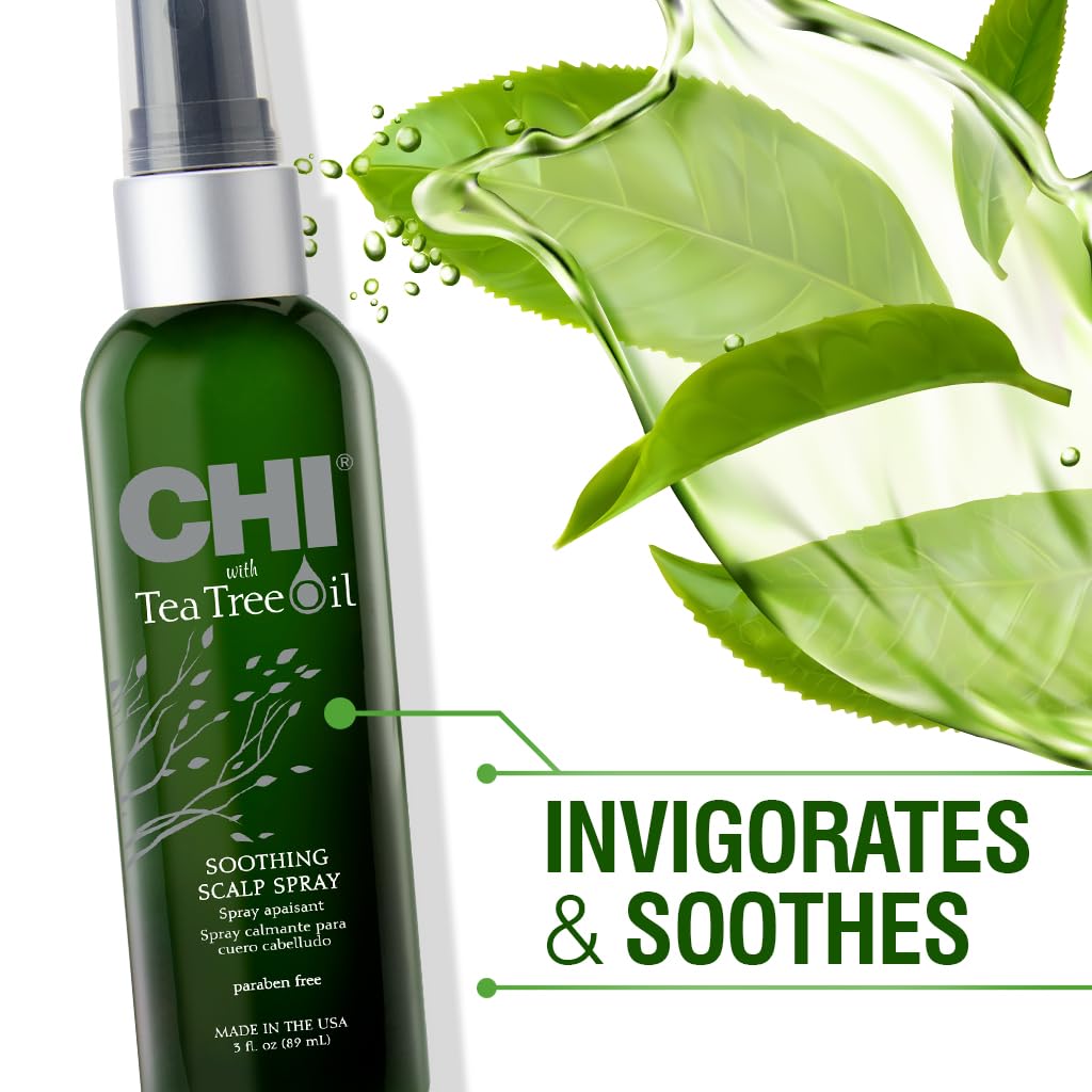 CHI Tea Tree Oil Shampoo, Strengthening Shampoo For Gently Cleansing Hair & Removing Impurities, Sulfate, Paraben, & Cruelty-Free, 25 Oz