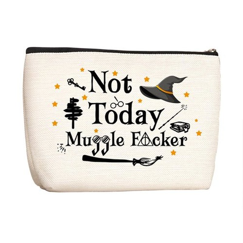 Magic Stuff Magic Makeup Bag Not Today Cosmetic Bags for Women Librarian Gifts Book Worm Gift Ideas Wizard Staff Magic Kits & Accessories Magic Wand