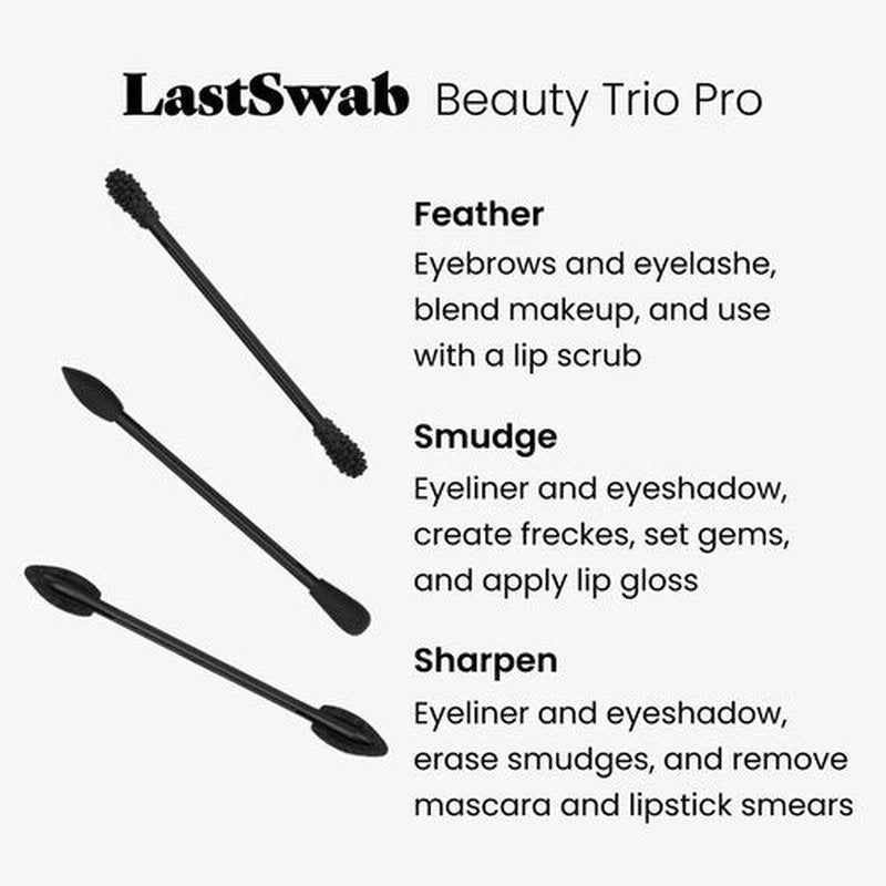 LastSwab® Reusable Cotton Swabs for Gentle & Eco-Friendly Beauty Routines - The Sustainable Alternative to Single-Use Q Tips - Zero Waste & Easy to Clean - Comes with a Travel Case Holder with Mirror