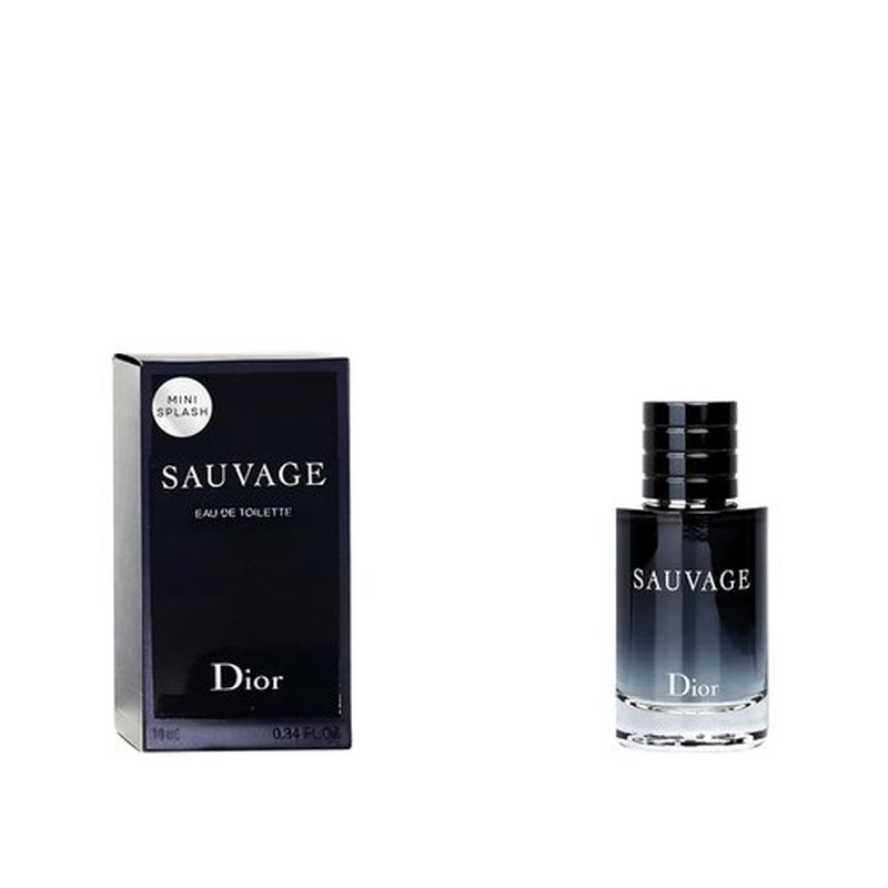 Dior Sauvage Splash Mini Eau de Toilette Spray for Men, 0.34 Ounce /10 ml