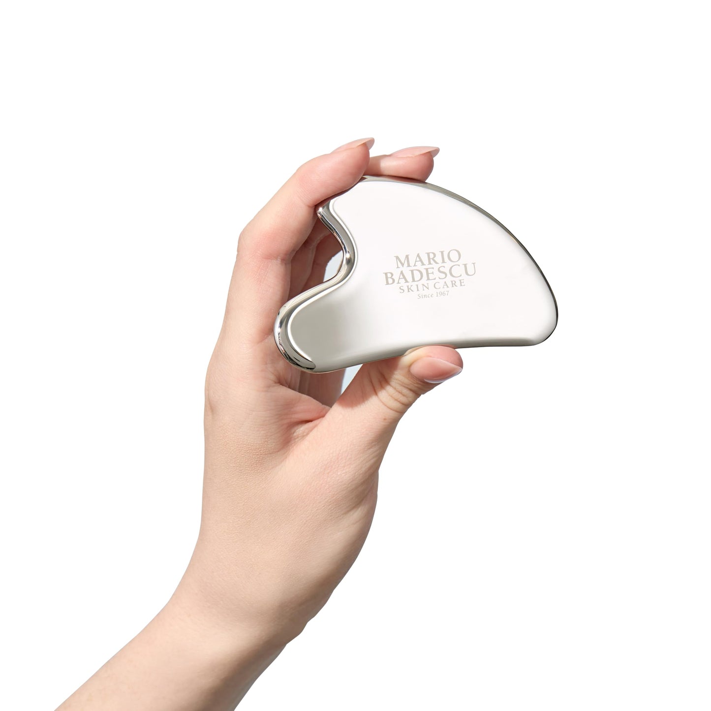 Mario Badescu Stainless Steel Gua Sha, Durable Non-Porous Facial Massage Tool for Contouring, Tension Relief & Smoother-Looking Skin