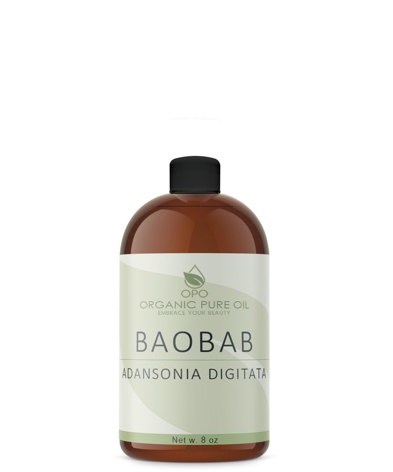 Baobab Oil - Pure, (16 oz) Cold Pressed, Unrefined, Vegan, Non GMO, Bulk Carrier Oil for Hair, Skin, Face, Body Pain Nourishing Natural Moisturi Hydrat Growth Conditioner