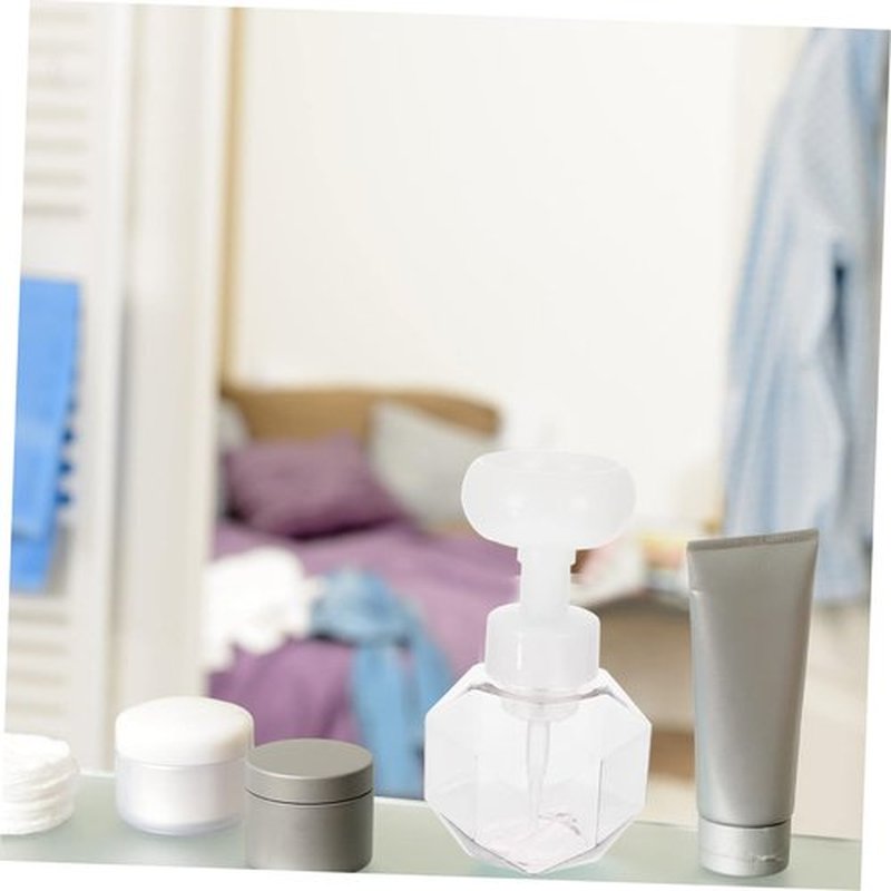 HOLIDYOYO Sparkling Bottle Facial Bottle Empty Shampoo Bottle Bathroom Lotion Dispenser Foam Soap Bottles Refillable Foaming Bottle Foam Dispenser Bubble Transparent Top Pp Material