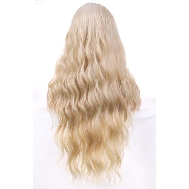 BERON Blonde Wigs Long Wavy Wig for Women Costume Curly Heat Resistant Synthetic Hair Wigs for Cosplay Party Used