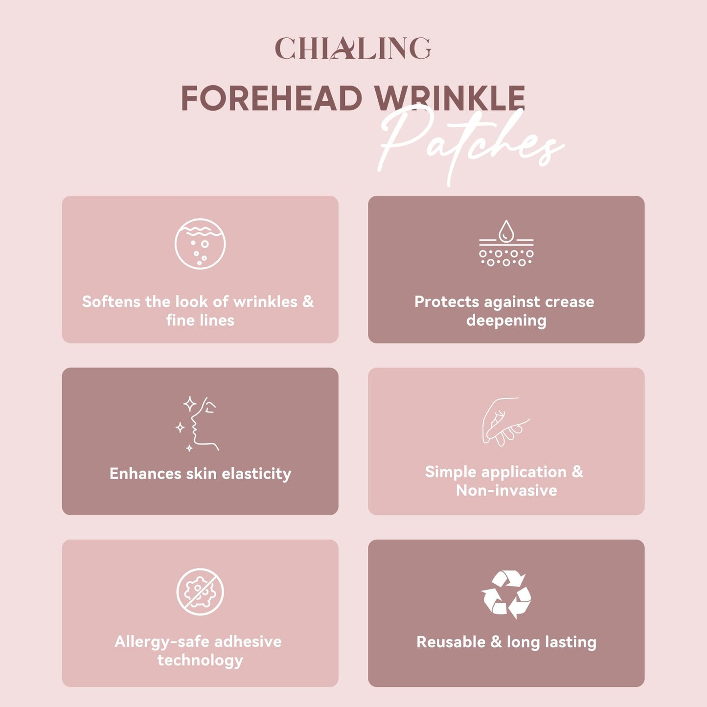 Forehead Wrinkle Patches | Reusable Overnight Smoothing Patches with Lavender Oil | Anti-Wrinkle Silicone Face Tape to Reduce Fine Lines, Prevent Creases | Non-Invasive Facial Pads | Pack of 4