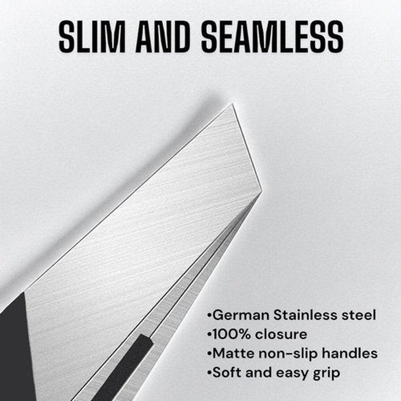 Beauty Power Professional Tweezers - Slant, Durable Lightweight German Stainless Steel, Ultra Precision Tweezers for Eyebrows, Facial Hair, Chin, and Ingrown Hair Removal (Matte Gold)