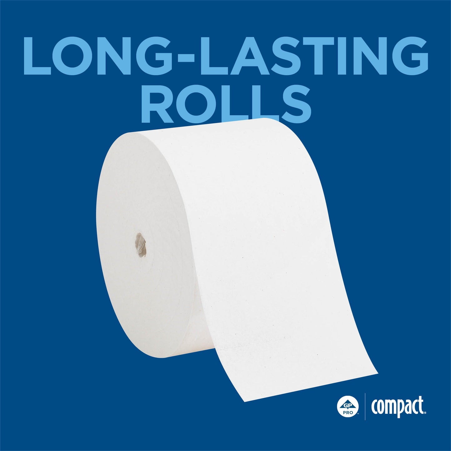 Compact Coreless 1-Ply Recycled Toilet Paper by GP PRO (Georgia-Pacific), 19374, 3,000 Sheets Per Roll, 18 Rolls Per Case