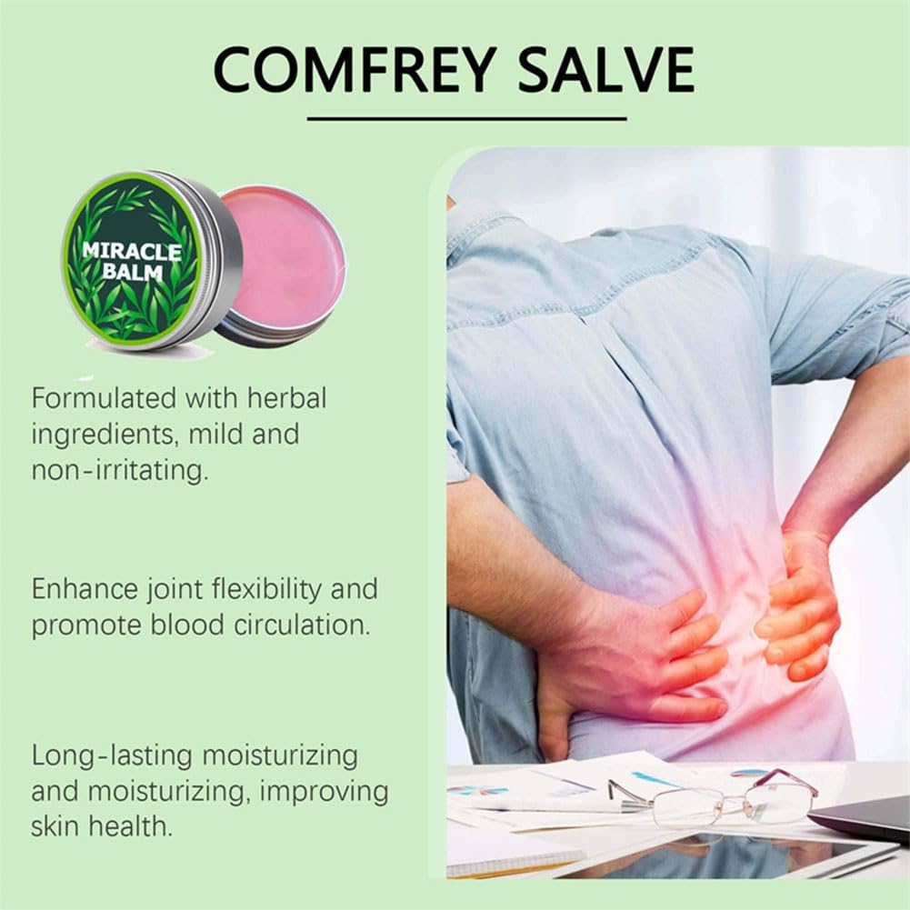 Wenrny Natural Miracle Balm, Miracle Balm for Swollen Legs, Natural Ingredients, Soothing Joint Cream for Back, Hands, Feet and Body, Improves Joint Comfort, Relaxed and Comfortable (A, 1Pcs)