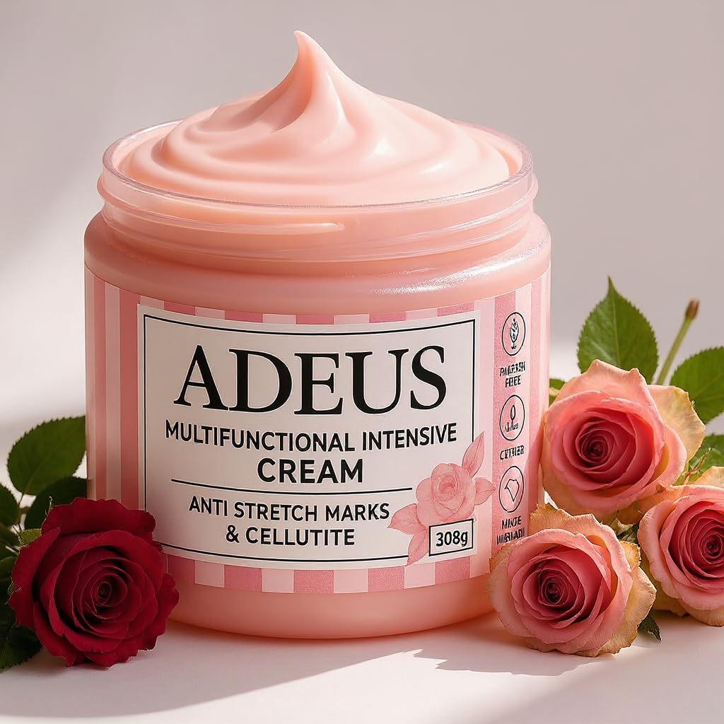 ADEUS Multifunctional Intensive Cream – Smooth & Tighten Skin – Targets Stretch Marks, Cellulite & Sagging Skin – Deep Nourishing & Elasticity-Boosting Formula for Women (10oz) (1)