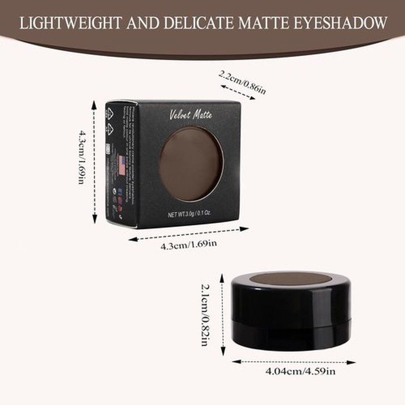 FIVEFULU Single Ash-Brown Eyeshadow, Pressed Powder Matte Ash-Brown Eye Shadow Palette Make-up, Blendable Long Lasting High Pigment Brown Eye Makeup Halloween Brown Eye Paint & Face Body Paint