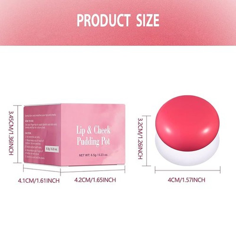 Korean Pudding Pot Blush,Korean Pudding Pot Lip,Korean Pudding Pot Makeup,Blurring Pudding Pot Lip,Blurry Pudding Pot for Lip&Cheek,Blurring Makeup Blush,Long-Lasting Buildable (2*#07)