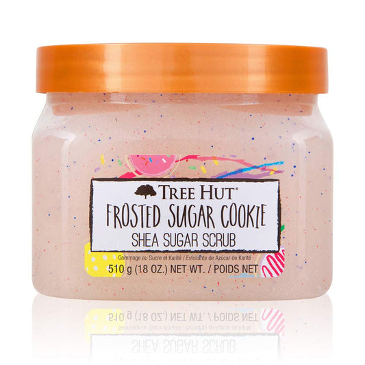 Tree Hut Frosted Sugar Cookie Shea Sugar Scrub | Exfoliating Scrub Removes Dry Skin for a Soft & Natural Glow | Limited Edition | Vegan, Free of Parabens, Formaldehyde Donors, & Sulfates | 18 fl oz.