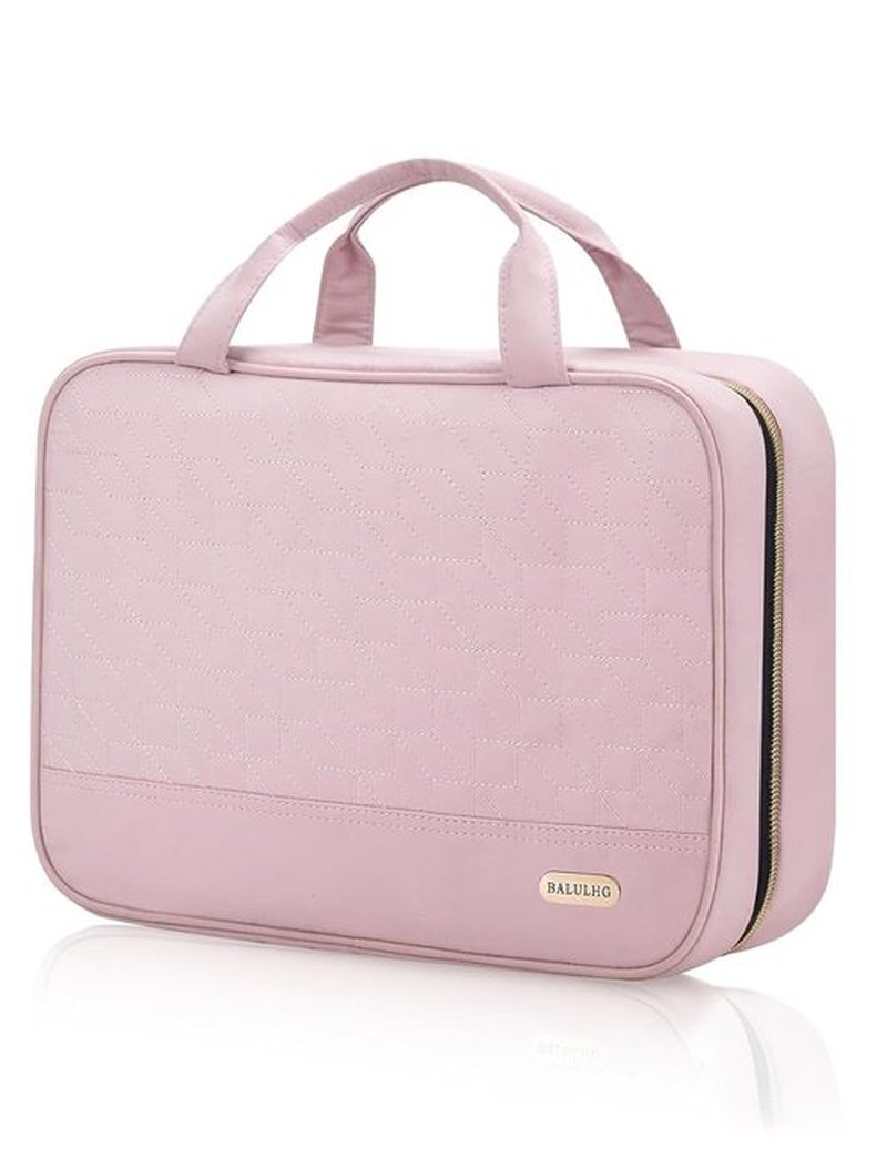 BALULHG Travel Toiletry Bag for Women with Hanging Hook Traveling Essentials Organizer Water-Resistant Hanging Makeup and Toiletry Bag for Cosmetic Toiletries Make-Up,039-Large-Pink