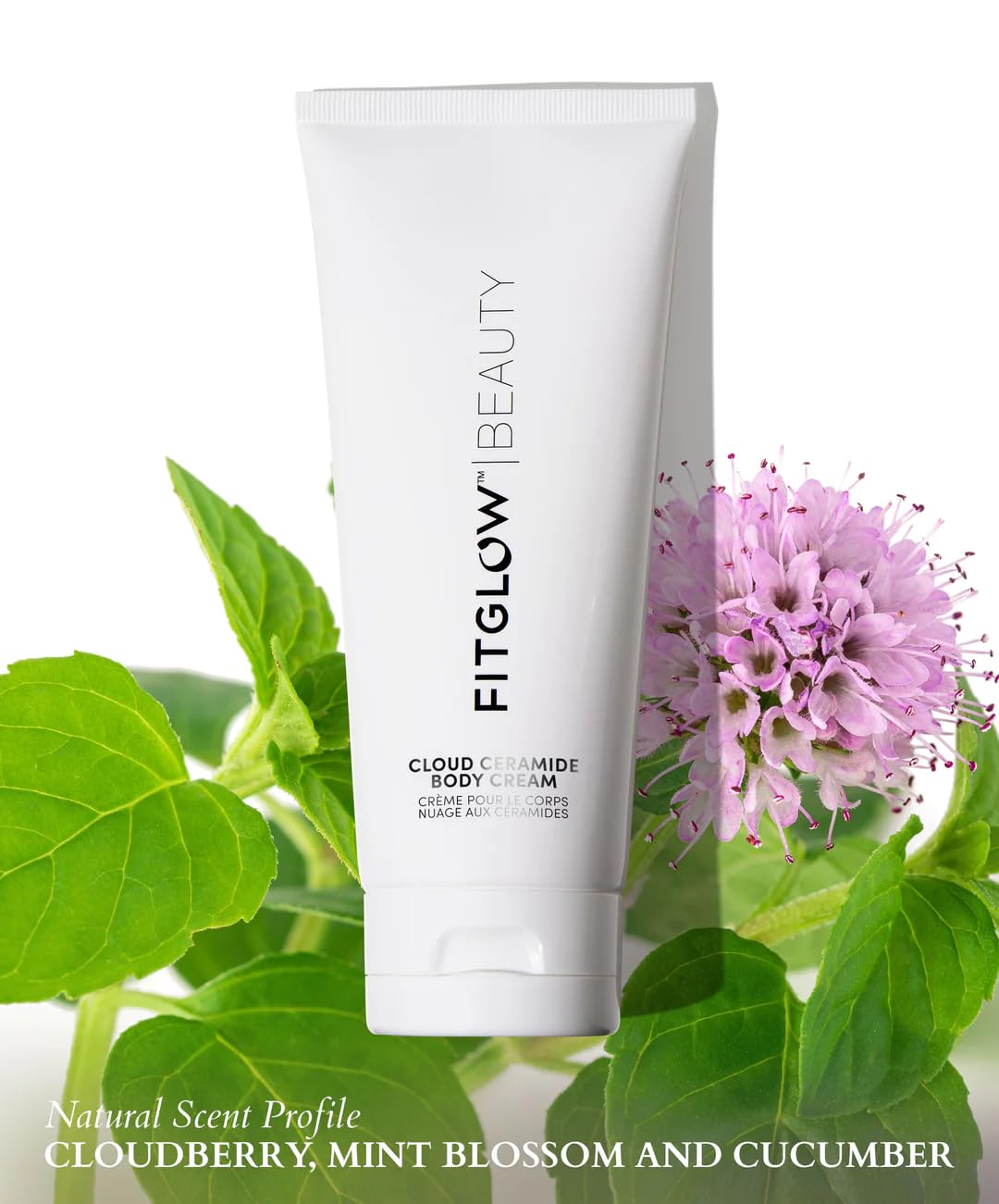 FITGLOW Beauty Cloud Ceramide Body Cream | Ultra-Hydrating Skin Restorer with Ceramides + Hyaluronic Acid | Replenishes Moisture, Plumps & Firms | Lightweight, Fast Absorbing | 200ml / 6.8oz