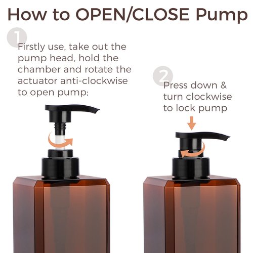 Suream Large Pump Bottles for Shampoo and Conditioner, 3Packs 33.8oz Empty Cosmetic Dispenser with 4PCS Lables, Refillable Shower Press Dispensers for Bathroom, Bedroom, Washroom, Hotel