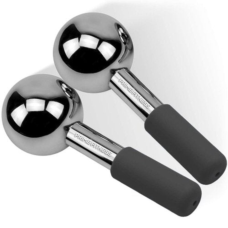 Ice Globes for Facials | Unbreakable Steel Cooling Roller | Cryo Sticks for Face | Massager for Face Neck & Eyes | Skin Care for Dark Circles, Puffiness, Wrinkles, Collagen Production (BLACK)