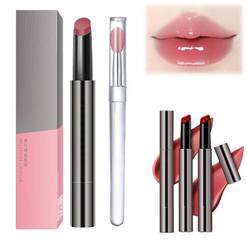 Aztk Meltykiss Jelly Gloss Lipstick, Aztk Lipstick, Mirror Hydrating Lip Gloss, Aztk Moisturizing Melty Kiss Lip Jelly, Long Lasting Moisturizing Tinted Lip Balm Lipstick Lip Gloss (MJ202)