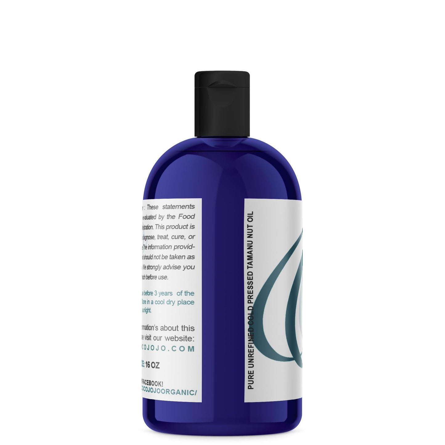 Dr Joe Lab Tamanu Oil 16 oz Pure Natural Cold Pressed Unrefined Extra Virgin Tamanu Nut Oil - A for Face Hair Skin Body Nail Locs and Beard