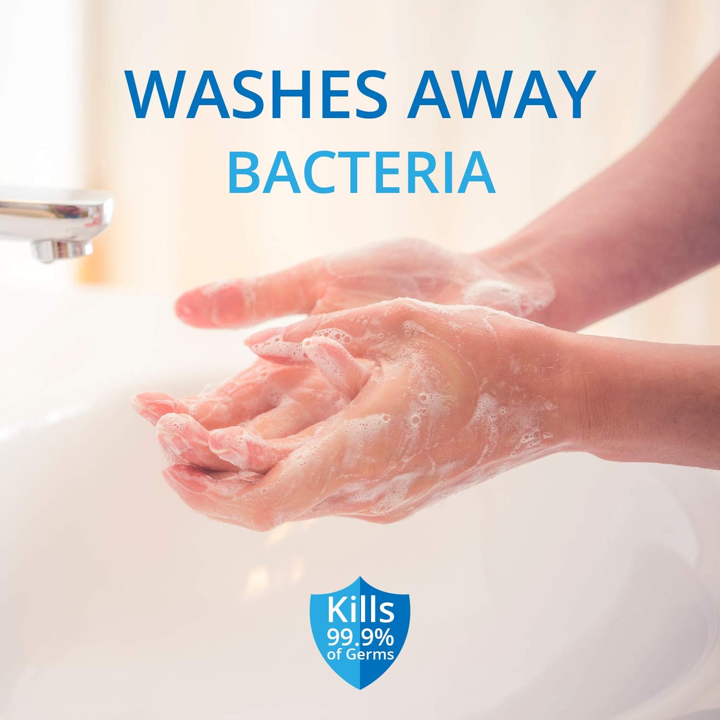 WBM Care Hand Soap, Crafted with Love in Harmony with Nature, Effective Cleanser with Light & Fresh Scent, Liquid Hand Soap - 16.8 fl oz/Each (Pack 1)
