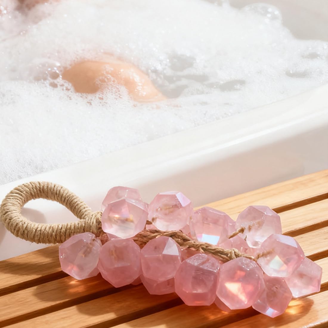 Grape Soap on a Rope, Handcrafted Grape Cluster Shaped Soaps, DIY Exquisite Home Decor and Gift Choice for Hand Washing & Air Freshening (Pomegranate)