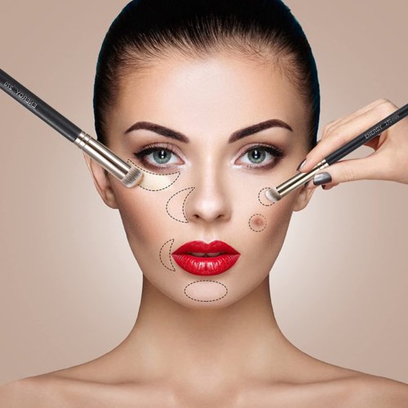 ENERGY Foundation Brushes Set Professional Under Eye Concealer Brushes Perfect For Blending Liquid Cream or Flawless Powder Cosmetics Buffing Stippling Concealer Premium Synthetic Bristles