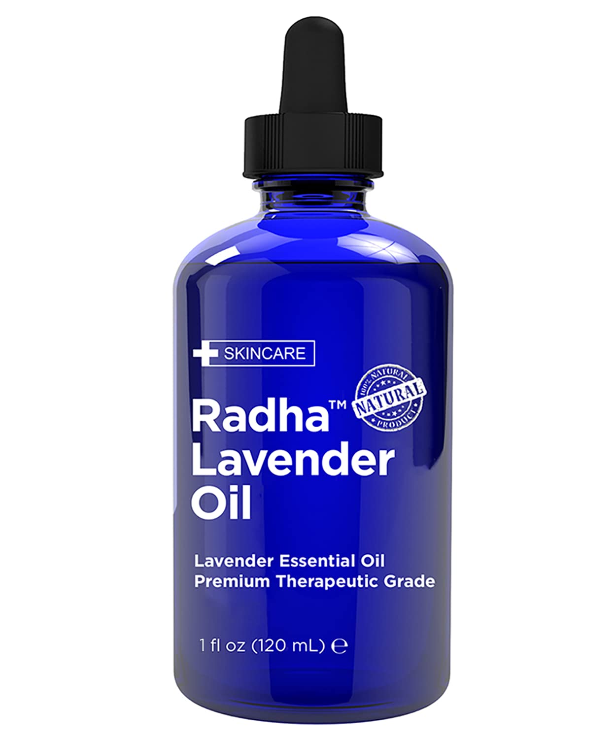 Radha Beauty Lavender Essential Oil 4 oz. - 100% Natural & Therapeutic Grade, Steam Distilled for Aromatherapy, Relaxation, Sleep, Laundry, Stress & Anxiety Relief, Meditation, Massage, Headaches