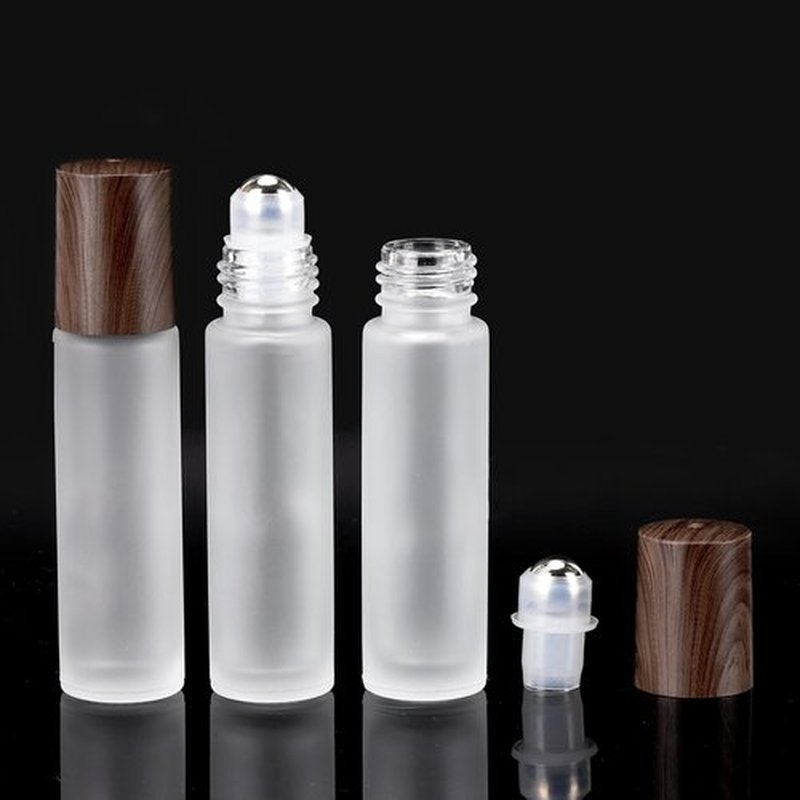 Tbestmax 12 Pack Glass Essential Oil Roller Bottles with Stainless Steel Ball, 10ml Roll on Perfume Bottles with Lids for Travel - Black