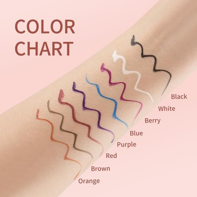 KYDA 3 Colors Liquid Eyeliner Kit, Matte Liquid Eyeliner Set, Lasting Tinted Eyeliner with Fine Brush Tip, Waterproof Smudge-Proof, Colorful Eyeliner Makeup Gift, 6 Pcs, Set B