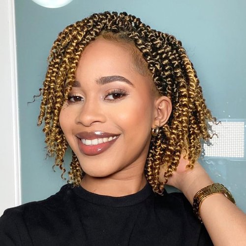 Passion Twist Crochet Hair 8Inch Passion Twist Hair 8 Packs Pre-Twisted Short Passion Twist Crochet Hair for Black Women Soft Passion Twist Curly Crochet Hair T27