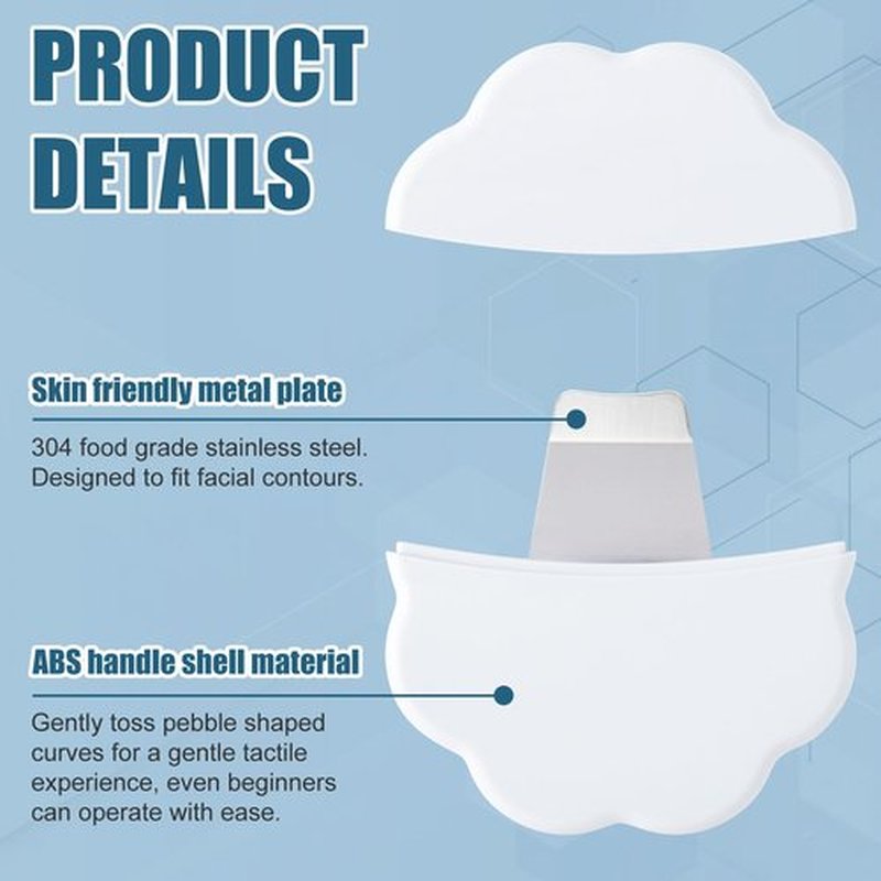 PAGOW Blackhead Remover Tools, White Silicone Nose Blackhead Remover with Cap, Deep Clean Skin Spatula, Mild and Safe Face Scraper for Men and Women (1 Pcs)